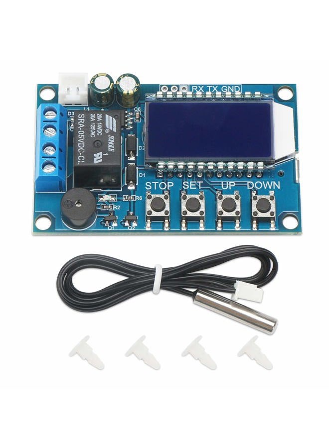 DROK Electronic Thermostat Controller, DC 6-30V 24V Digital Temperature Control Board -50 to +110 Degree Celsius High Accuracy LCD Digital Micro Temp Control Switch Module with Waterproof Sensor Probe - Image 4