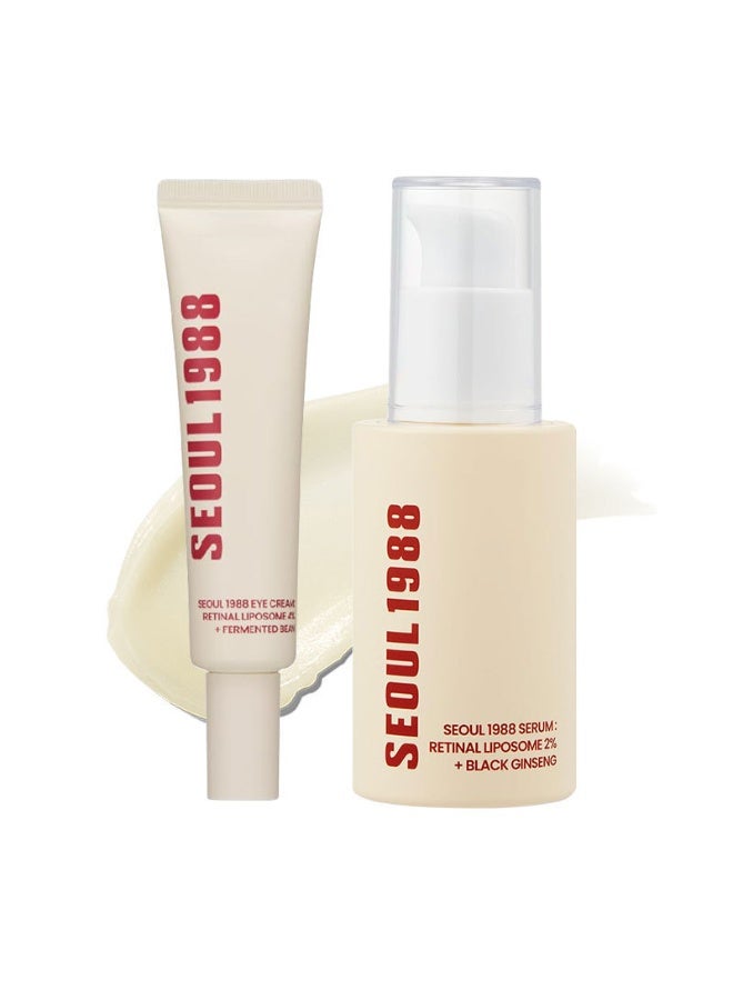 K-SECRET 2% Retinaldehyde Liposome Essence + 4% Retinaldehyde Liposome Eye Cream Set，Tensive Anti-Wrinkle & Brightening - Image 1