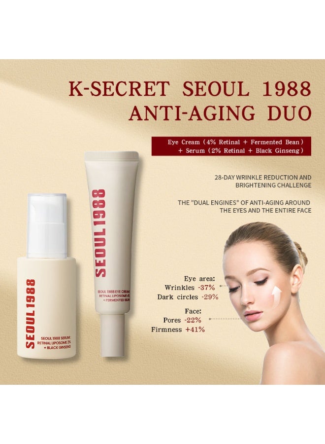 K-SECRET 2% Retinaldehyde Liposome Essence + 4% Retinaldehyde Liposome Eye Cream Set，Tensive Anti-Wrinkle & Brightening - Image 4