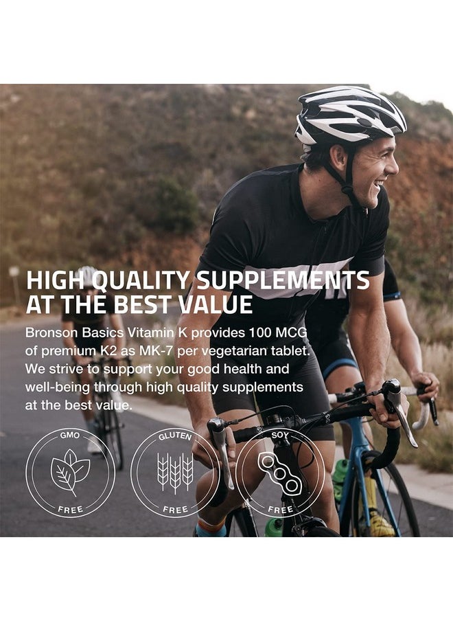 Bronson - Vitamin K2 Mk7 100 Mcg K2 As Mk7 Menaquinone Bone Support 1 Year Supply 360 Tablets - Image 1