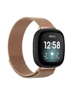 VINSOC Milanese Mesh Loop Band for Fitbit Versa 3 Rose Gold  - Image 5