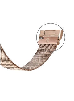 VINSOC Milanese Mesh Loop Band for Fitbit Versa 3 Rose Gold  - Image 4