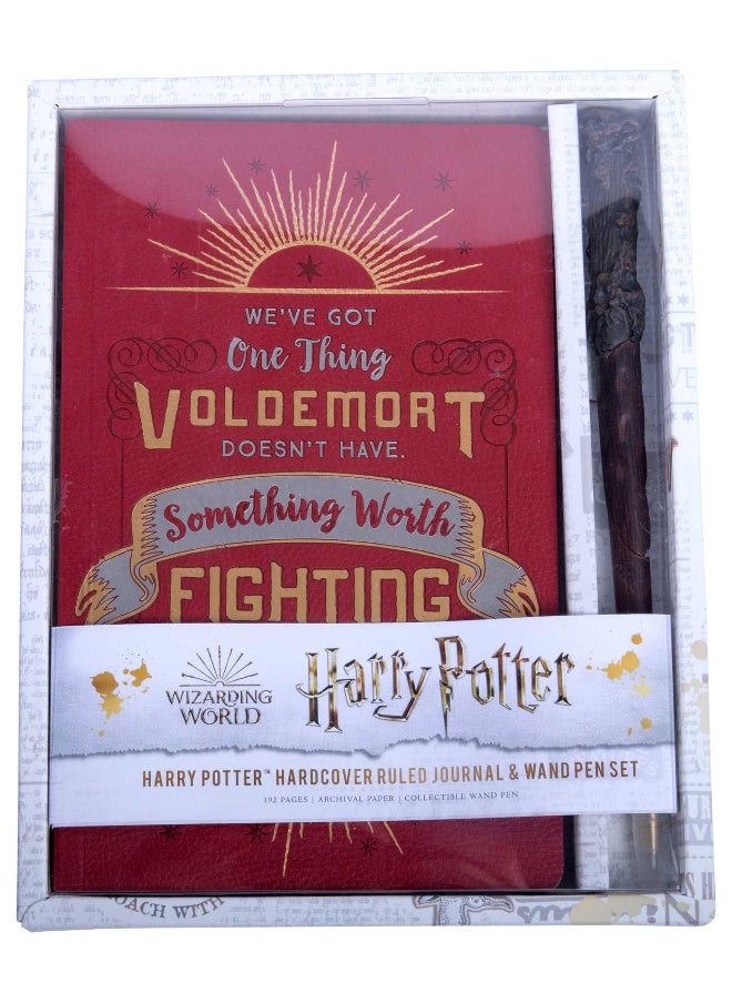 Harry Potter: Harry Potter Hardcover Ruled Journal and Wand Pen Set 