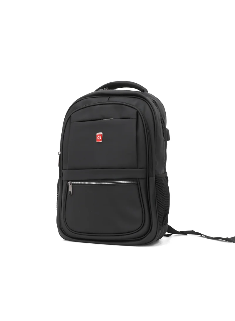 جيوردانو Durable Laptop Backpack for Men & Women, Water-Resistant Business Travel Backpack with USB Charging Port & Multi-Pockets, Fits Laptops up to 15.6 Inch - Black