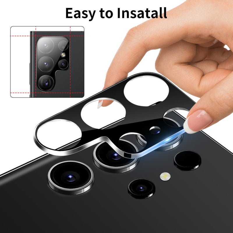 Dengduoduo 3 Pack Camera Lens Protector for Samsung Galaxy S25 Ultra, Tempered Glass Camera Protector Lens Cover, Ultra HD, 9H Hardness, Anti-Scratch, Case Friendly, Easy to Install [No Affect on Night Shots] - Image 5
