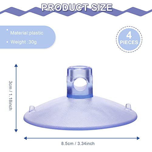 Perthlin 4 Pieces Cat Window Perch Suction Cup Cat Window Bed Suction Cup Replacement Suckers for Hammock Hanging Pet Supplies Indoors - Image 3