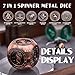 HNCCESG Spinner Dice 7in1 Metal DND Dice Set Unique for Dungeons and Dragons DND Gifts RPG Role Playing Rotate Gaming DiceCopper - Image 4