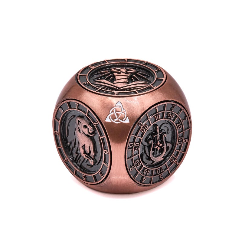 HNCCESG Spinner Dice 7in1 Metal DND Dice Set Unique for Dungeons and Dragons DND Gifts RPG Role Playing Rotate Gaming DiceCopper - Image 3