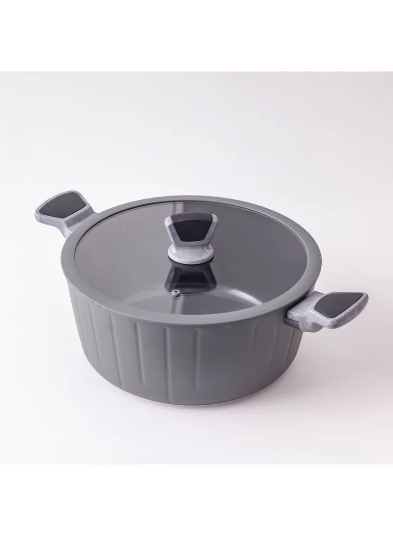 DANUBE HOME Chef's Delight Stella Casserole with Lid – Premium Non-Stick PFOA Free Cooking Pot, Durable Induction Compatible Casserole Dish for Kitchen, Easy Grip Handles L24XW11.5Cm