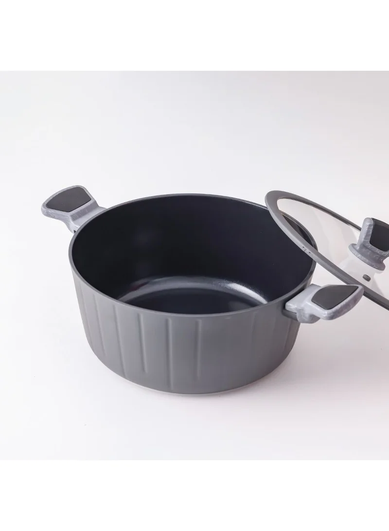 DANUBE HOME Chef's Delight Stella Casserole with Lid – Premium Non-Stick PFOA Free Cooking Pot, Durable Induction Compatible Casserole Dish for Kitchen, Easy Grip Handles L24XW11.5Cm