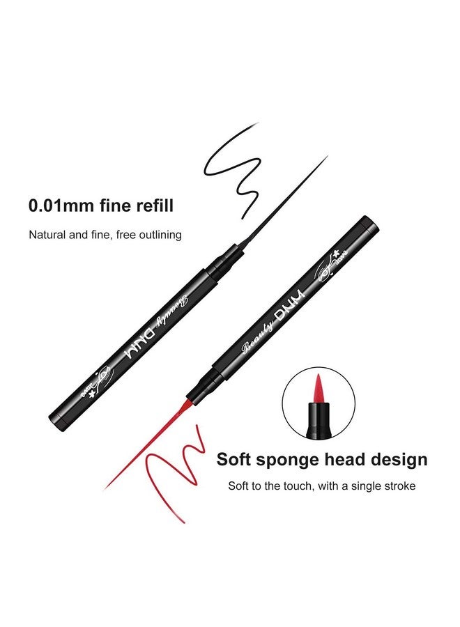 LOKFAR 12 Colors Matte Liquid Eyeliner Colorful Set, Matte Liquid Colorful Eye-Liner Pen Neon Colored Eyeliner Eye Makeup, Long Lasting Water-Proof Smudge-Proof Smooth Liquid Eyeliner Pen -#A - Image 1