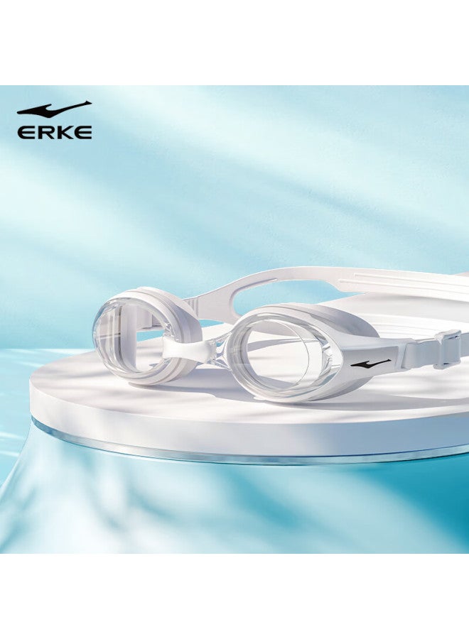 Erke Swimming Goggles, Waterproof And Anti-fog, For Men And Women, High-definition, For Myopia, Professional Sports Goggles For Swimming And Diving, White, 200 Degrees - Image 1