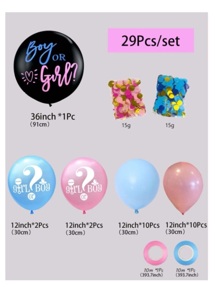 Gender Reveal Balloons, 36 Inch Boy or Girl Balloons Decoration  - Image 3
