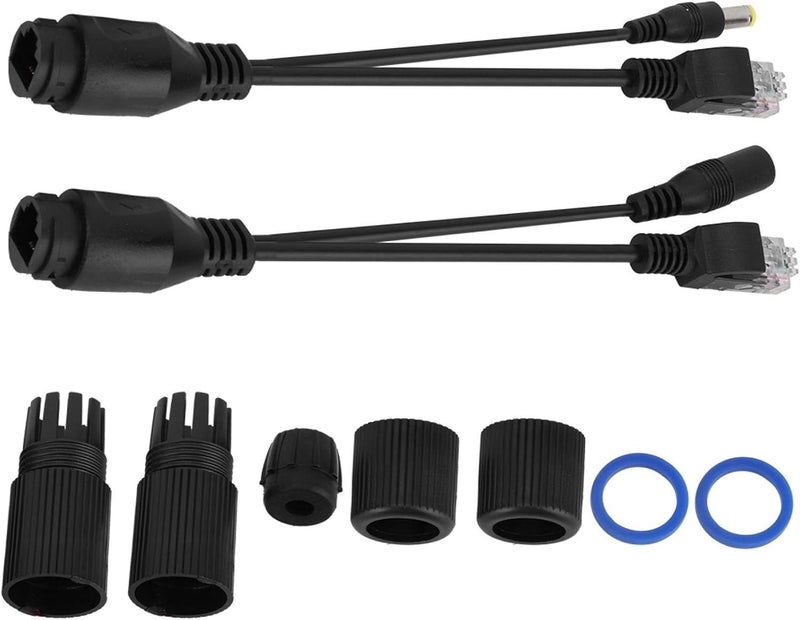 comfrt POE Adapter, 12V Passive Ethernet Power Supply Portable Ultra-long Transmission Cable Distributor(Black) - Image 1