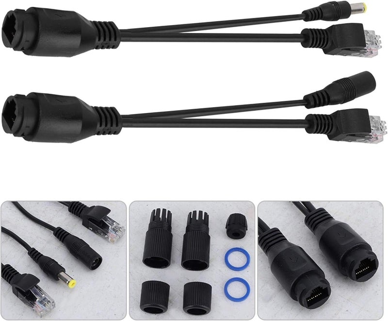 comfrt POE Adapter, 12V Passive Ethernet Power Supply Portable Ultra-long Transmission Cable Distributor(Black) - Image 5