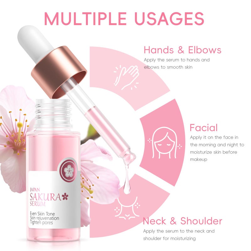 MrCuvaryas Sakura Skincare Set For Teen Girls & Women, 32PCS Face Care Kit With Cherry Blossom Essence, Serum, Cleanser, Lip Mask, Mud Mask & More - Image 5