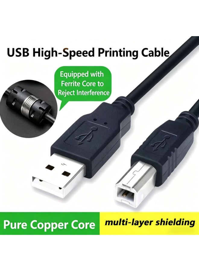  3 Meters  Printer Cable, USB 2.0 Type A to B High Speed Cord  Compatible with All USB port Printers, Scanners, Long Durable USB Cable for PC, Laptop ﻿ ﻿ ﻿ ﻿ ﻿ ﻿ ﻿ ﻿ ﻿ ﻿ ﻿ ﻿ ﻿ ﻿ ﻿ ﻿ ﻿ ﻿ ﻿ ﻿ - Image 3