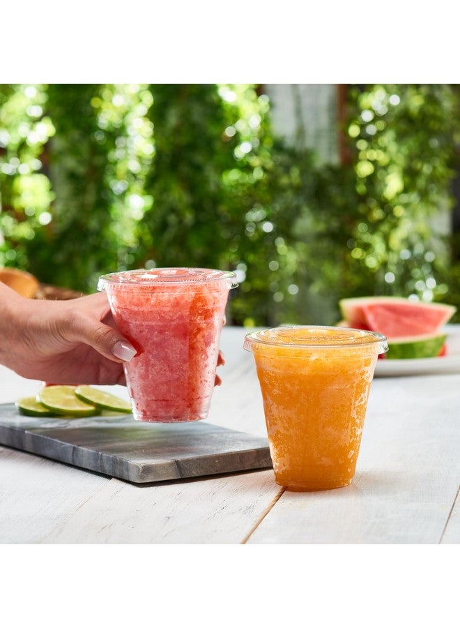 GUSTO [100 Count] Clear PET Plastic Flat Lids With Straw Slot for 12, 16, 20 & 24 oz. Milkshake Cups (Formerly Comfy Package) - Image 2