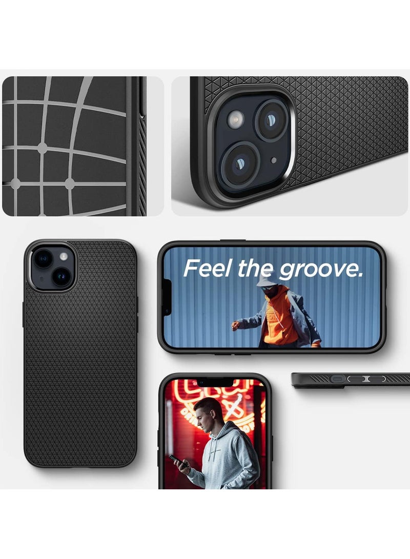 Spigen Liquid Air Armor Case Designed for iPhone 14 Plus (2022) - Matte Black - Image 2