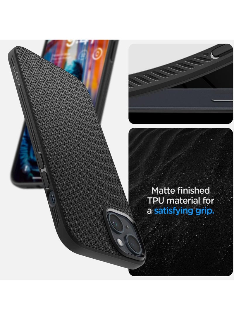 Spigen Liquid Air Armor Case Designed for iPhone 14 Plus (2022) - Matte Black - Image 5