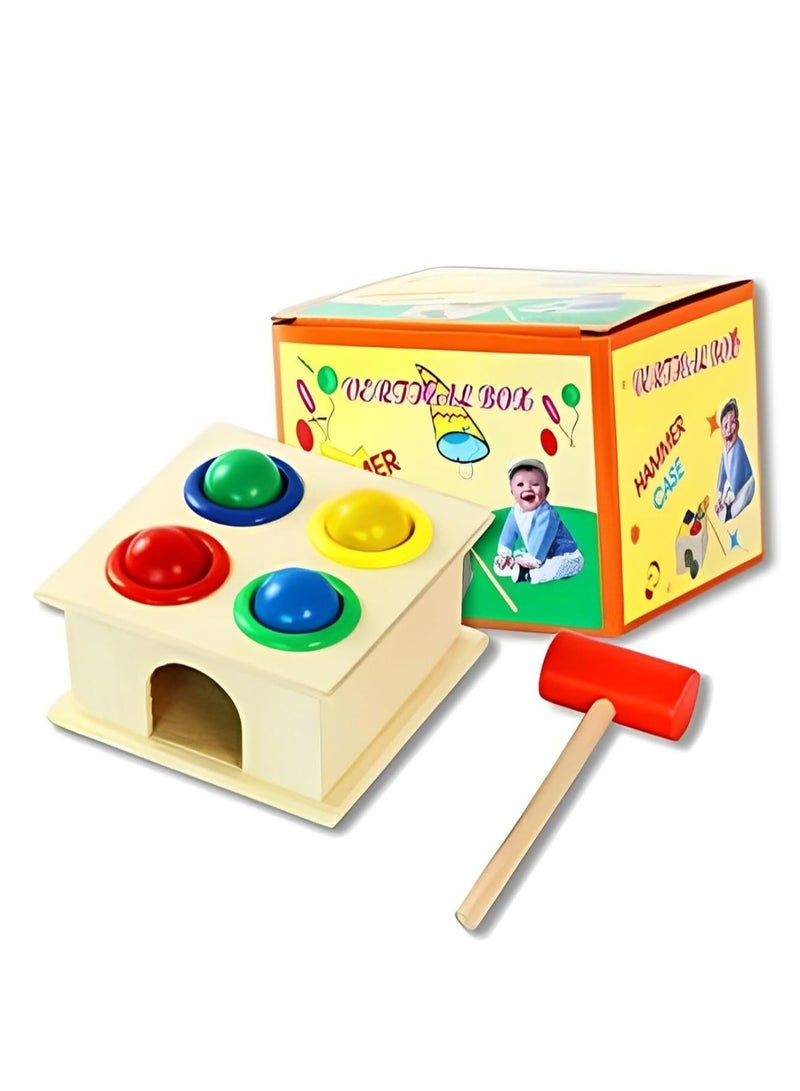 Wooden toy Children's Educational Solid Wood Percussion Hammer Toy  - Image 2
