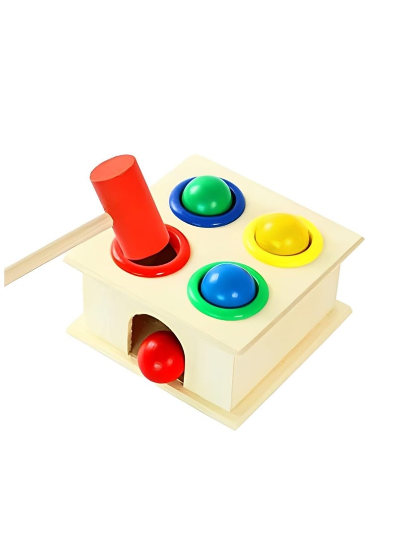 Wooden toy Children's Educational Solid Wood Percussion Hammer Toy  - Image 3