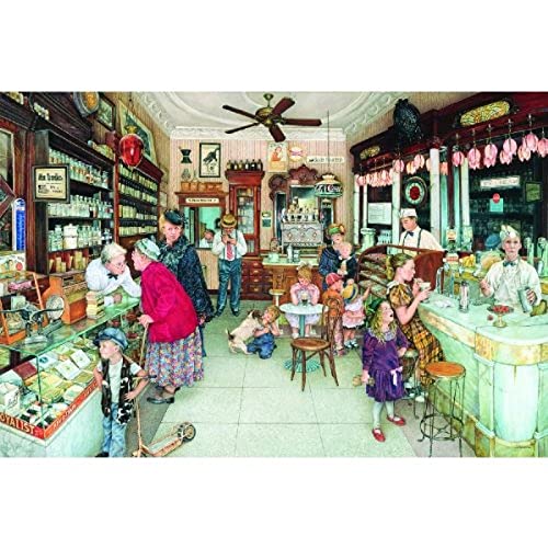 SUNSOUT INC - Soda Fountain - 1000 pc Jigsaw Puzzle by Artist: Susan Brabeau - Finished Size 19" x 30" - MPN# 44274 - Image 3