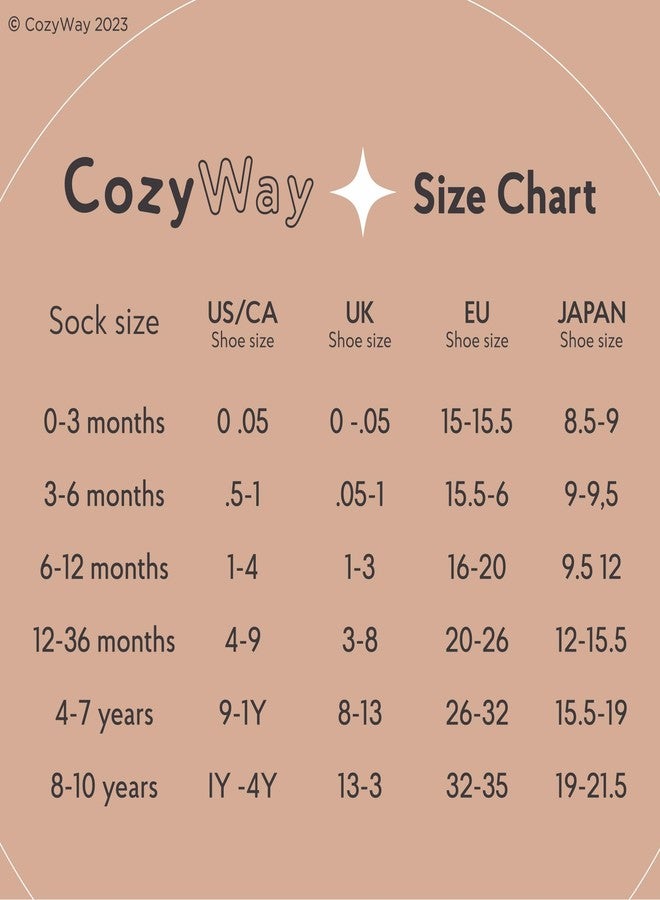 CozyWay Kids Non Slip Cotton Crew Socks Anti Skid With Grips 12 Pairs Striped for Children Toddler Boys Girls 5-7 Years - Image 5