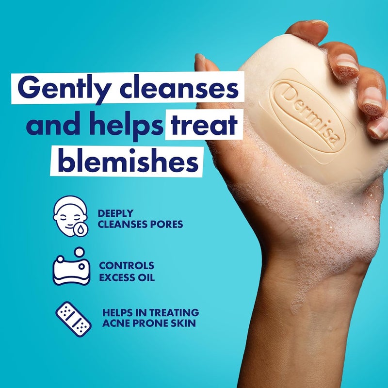 Dermisa Sulfur Bar with Aloe Vera for Oily Acne-Prone Skin - 3 oz - Image 2