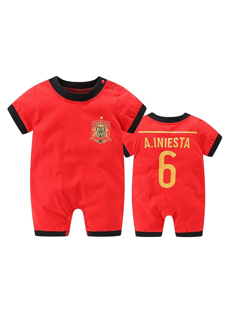 KUYING Baby Cotton Jumpsuit Football Shirt - Image 1