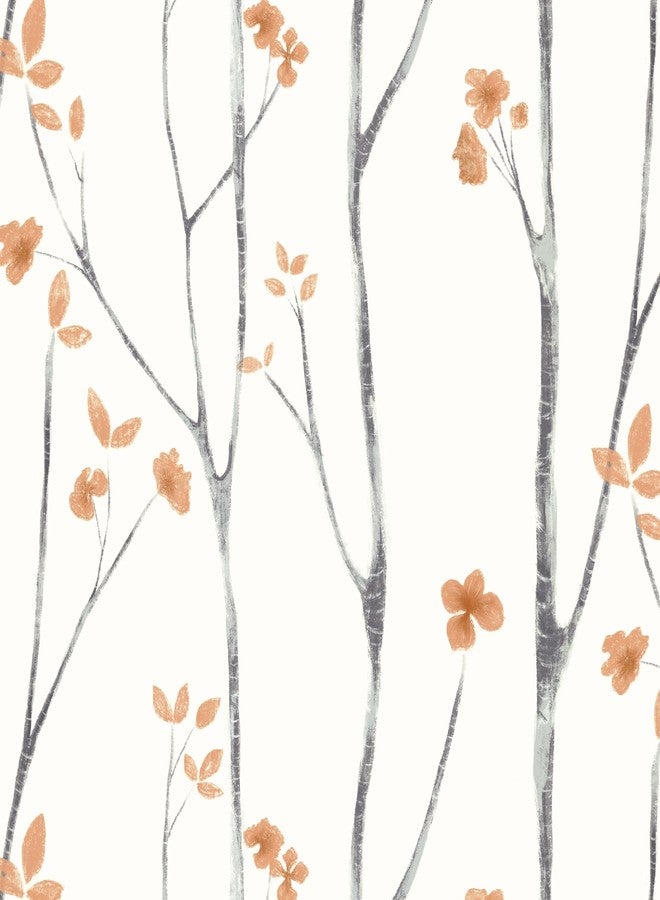 Timeet Peel and Stick Wallpaper Boho Floral Wallpaper Tree Contact Paper Removable Wallpaper 16.14"x118.11" Self Adhesive Wallpaper for Walls Covering Vinyl Roll - Image 1