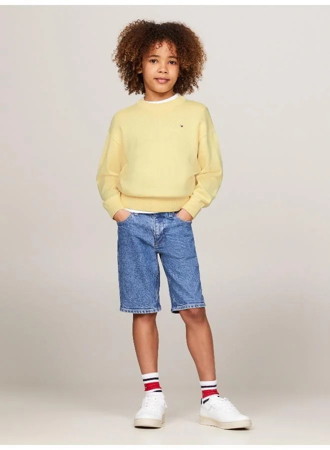 تومي هيلفيغر SKATER MID SALT&PEP DENIM SHORT