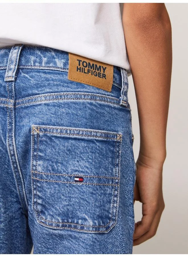 تومي هيلفيغر SKATER MID SALT&PEP DENIM SHORT