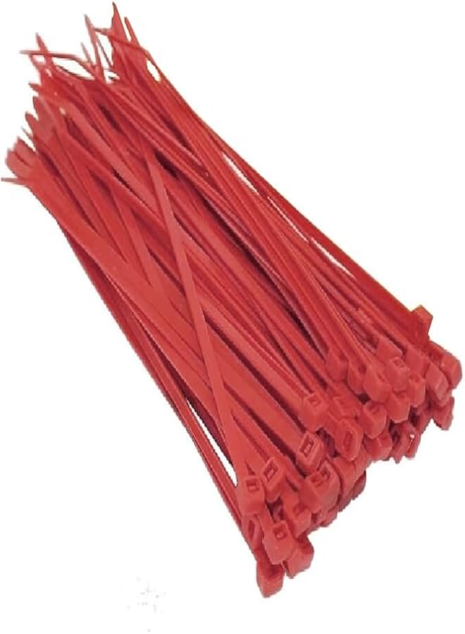 KaperMisr 2020 Cable Javiz Plastic Tie, Aviz Heavy Duty Self Locking Utility Belt (100 Bands, Red Length 20cm, Code:9108)