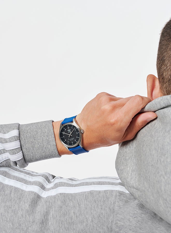 Adidas SST Case Black Dial Dark Blue Bio-Based Resin Strap - Image 4