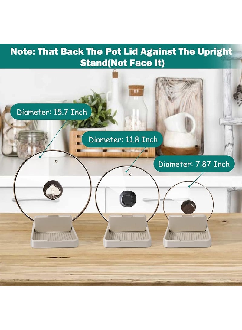 ميكسد مسند ملعقة للموقد، حامل غطاء وعاء مع حصيرة بالتنقيط، حامل أواني مقاومة للحرارة لطاولة المطبخ، ملعقة طبخ خالية من البيسفينول A/مجرفة/ملقط/شوكة/منظم حامل أواني (عبوتان، أبيض) - Image 3