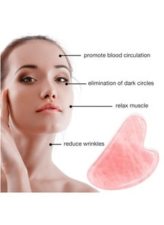 Jade Jade Gua Sha Facial Tools, 100% Natural Rose Quartz Gua Sha Stone, Guasha Tool Face for Jawline Sculpting and Puffiness Reducing, Gua Sha Massage Tool, Skin Care Gift  with beautiful box pack  - Image 3