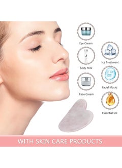 Jade Jade Gua Sha Facial Tools, 100% Natural Rose Quartz Gua Sha Stone, Guasha Tool Face for Jawline Sculpting and Puffiness Reducing, Gua Sha Massage Tool, Skin Care Gift  with beautiful box pack  - Image 4