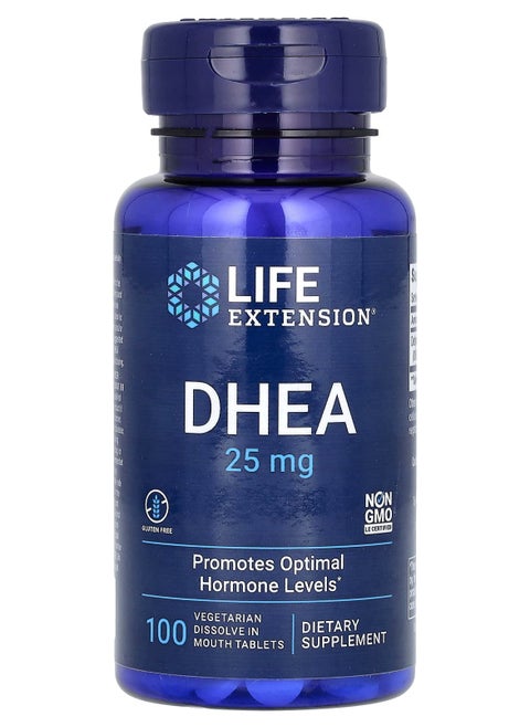 DHEA، 25 مجم، 100 قرص نباتي