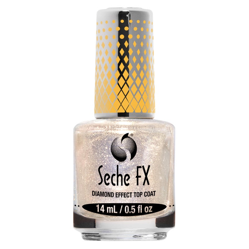 Seche FX Diamond Effect Dry Fast Top Coat â€“ Gold Glitter Finish, Instant Gel Effect Top Coat, Long Lasting Glossy Nail Polish â€“ 0.5 oz - Image 1