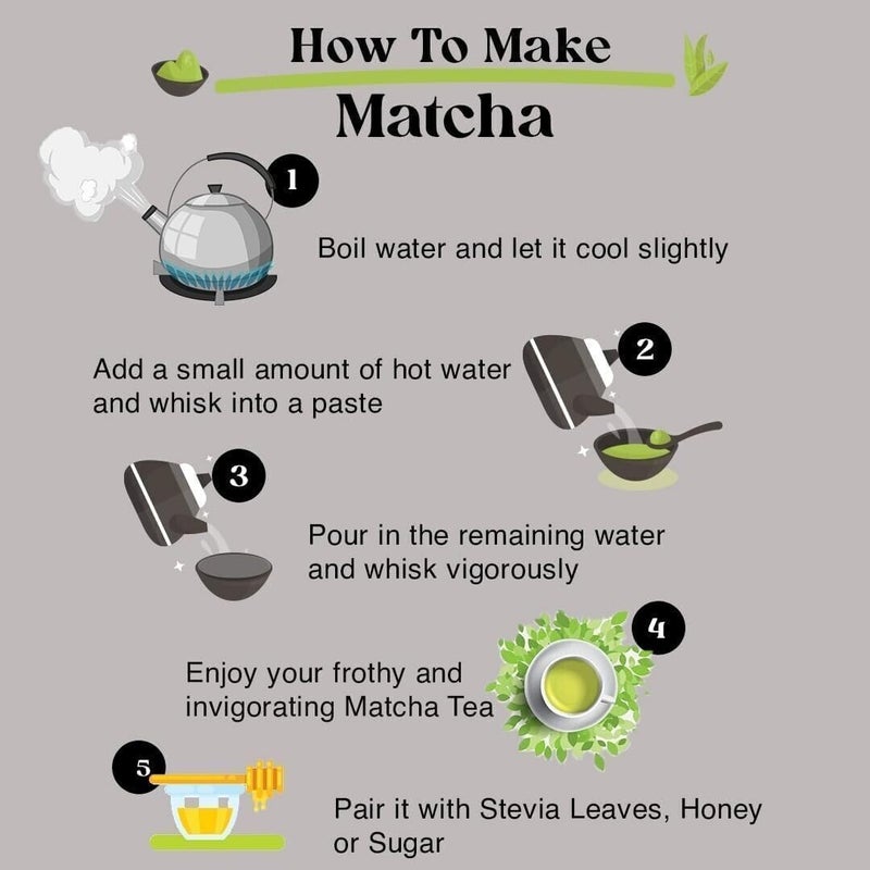 Flavoma Japanese Ceremonial Matcha Green Tea Powder (20G) + Traditional Bamboo Matcha Whisk for Brewing Matcha Tea (Sourced from Shizouka Japan) - Image 5