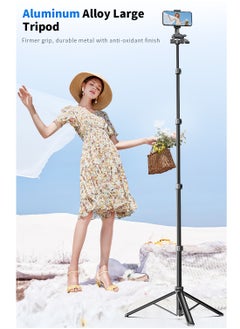 Generic 72.4 inch Handle Detachable Design Balanced and stable shooting multifunctional expansion of the metal tripod selfie stick  - Image 2