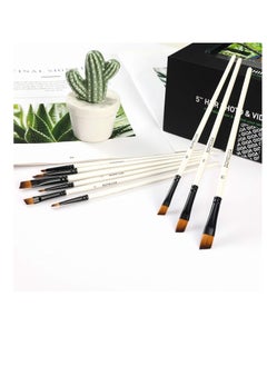 Keep Smiling Keep Smiling Nylon Hair Angled brushes set of 12 brushes of different sizes - No:A6075X  - Image 2