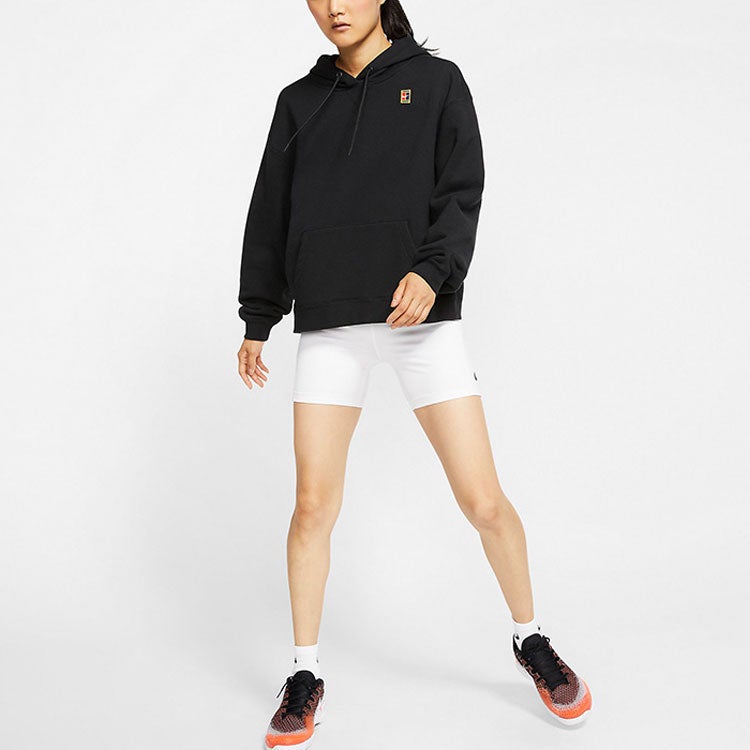 Nike (WMNS) Nike Court Heritage Tennis Hoodie 'Black' - Image 2