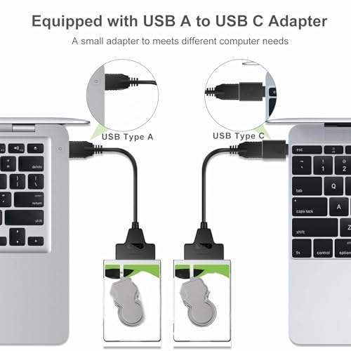 EYOOLD SATA to USB 3.0 Adapter Cable for 2.5 inch Hard Drive HDD/SSD Data Transfer, External Hard Drive Converter Support UASP (Black) - Image 4