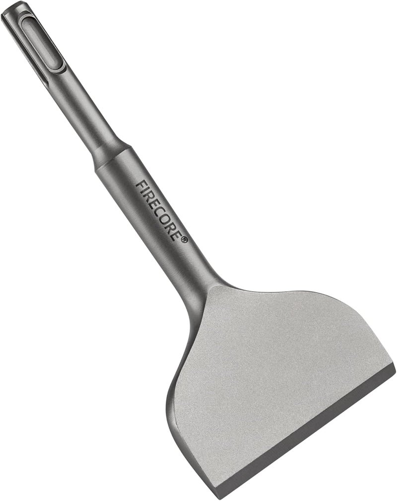 Firecore إزميل SDS Plus بعرض 3 إنش وطول 6.5 إنش، إزميل مزود بزاوية مائلة لإزالة البلاط لأداة مثقاب SDS Plus، مجرفة من الفولاذ السبيكي للبلاط السيراميكي، الأسمنت، المونة - FS18365 - Image 1