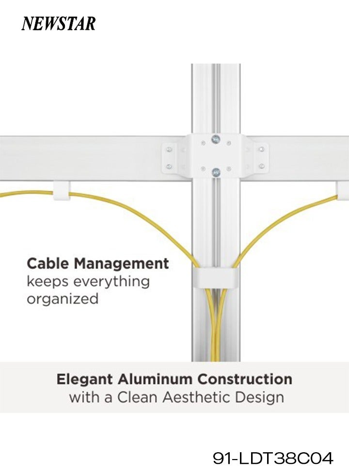 نيوستار حامل شاشات قوي من نيوستار بأربع أذرع | مناسب لشاشات من ‎17‎ إلى ‎32‎ بوصة | دوران كامل ‎360°‎، إمالة وتدوير، قاعدة تثبيت بمشبك وحلقة | نظام إدارة كابلات ذكي - Image 3