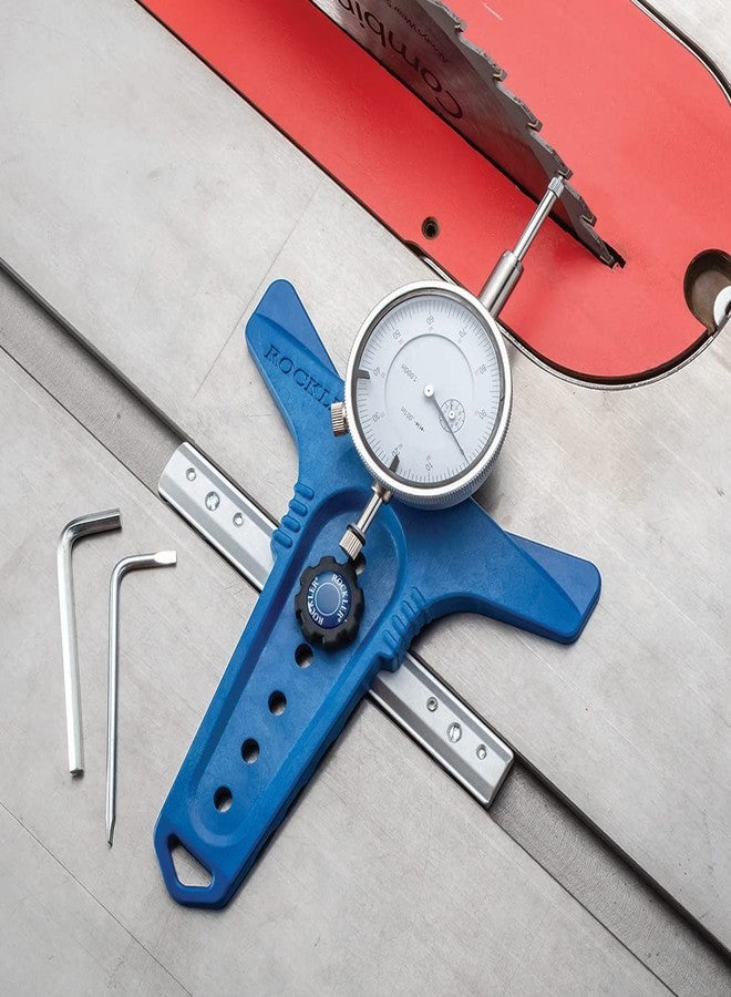 Rockler Table Saw Alignment Gauge - Precision Dial Indicator Table Saw for Parallelism & Safe Cuts - Adjustable Fit Miter Fence Gauge w/Aluminum Miter Bar, Hex Key - Woodworking Tools - Image 3