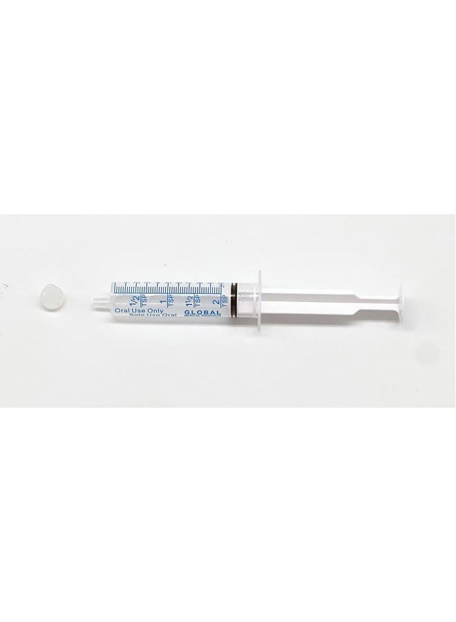 Easy Glide 10ML UltraFlo Oral Syringe with Cap - Eccentric Tip - 2 Teaspoon - 10cc O-Ring Plunger Rod - QTY 10 - Image 4