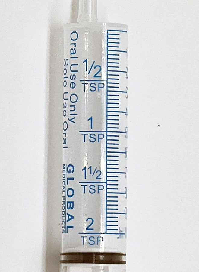 Easy Glide 10ML UltraFlo Oral Syringe with Cap - Eccentric Tip - 2 Teaspoon - 10cc O-Ring Plunger Rod - QTY 10 - Image 5